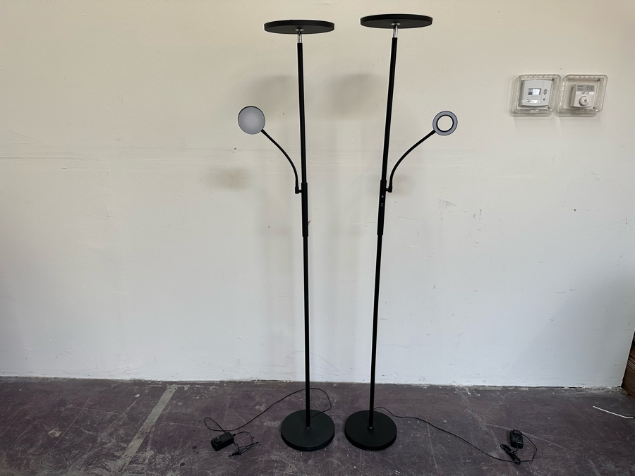Pair Of Adjustable LED Floor Lamps 6'H [Photo 2]