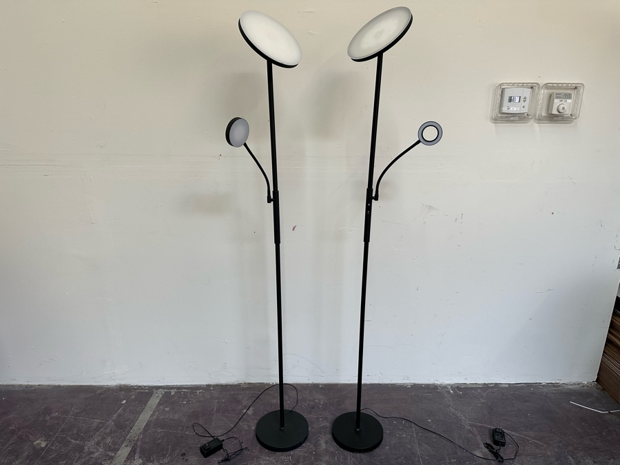 Pair Of Adjustable LED Floor Lamps 6'H [Photo 9]