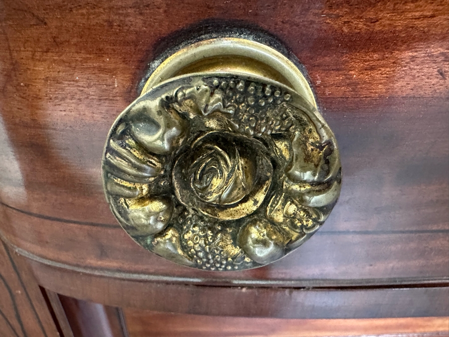 Stunning Antique Wooden Sideboard Buffet Cabinet With Hidden Compartment Drawer 58W X 25D X 37H [Photo 10]