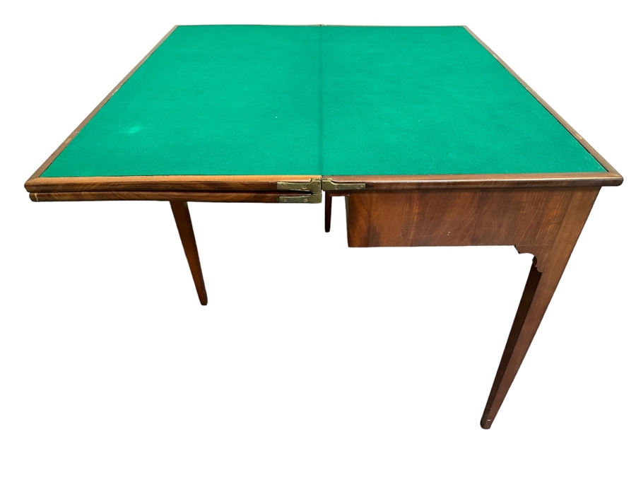 Vintage Wooden Gaming Table With Finished Top And Felt Gaming Top (3 Positions) 33W X 34D X 27.5H - See Photos [Photo 3]