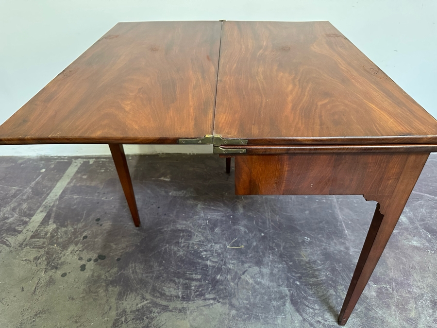 Vintage Wooden Gaming Table With Finished Top And Felt Gaming Top (3 Positions) 33W X 34D X 27.5H - See Photos [Photo 13]