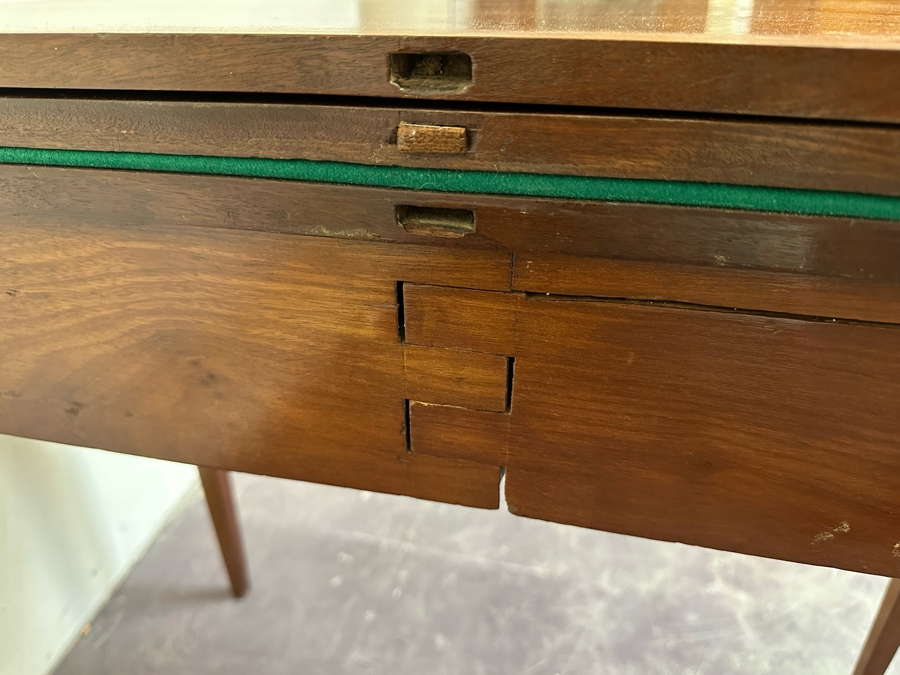 Vintage Wooden Gaming Table With Finished Top And Felt Gaming Top (3 Positions) 33W X 34D X 27.5H - See Photos [Photo 10]