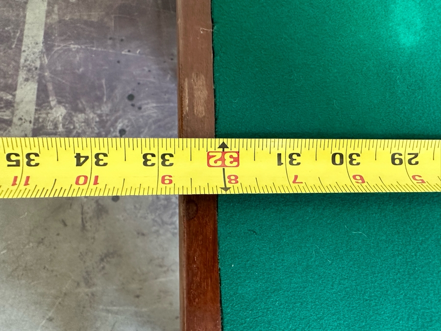 Vintage Wooden Gaming Table With Finished Top And Felt Gaming Top (3 Positions) 33W X 34D X 27.5H - See Photos [Photo 21]