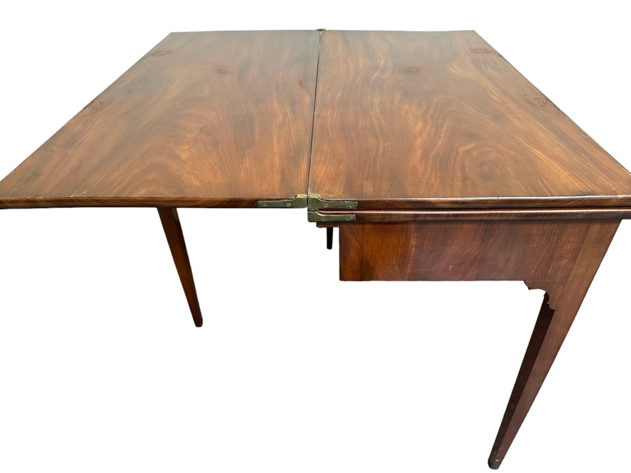 Vintage Wooden Gaming Table With Finished Top And Felt Gaming Top (3 Positions) 33W X 34D X 27.5H - See Photos [Photo 2]