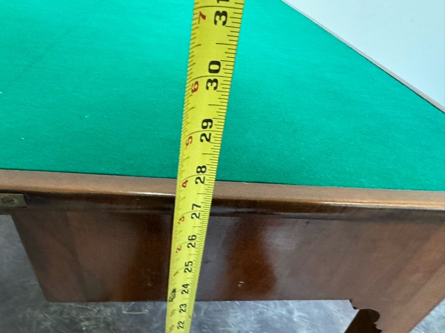 Vintage Wooden Gaming Table With Finished Top And Felt Gaming Top (3 Positions) 33W X 34D X 27.5H - See Photos [Photo 23]