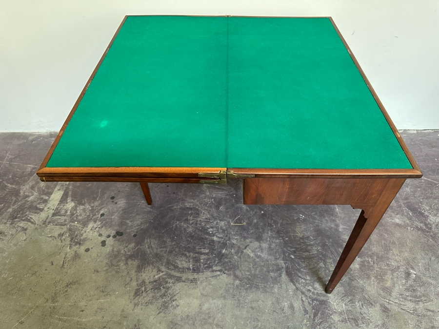 Vintage Wooden Gaming Table With Finished Top And Felt Gaming Top (3 Positions) 33W X 34D X 27.5H - See Photos [Photo 19]