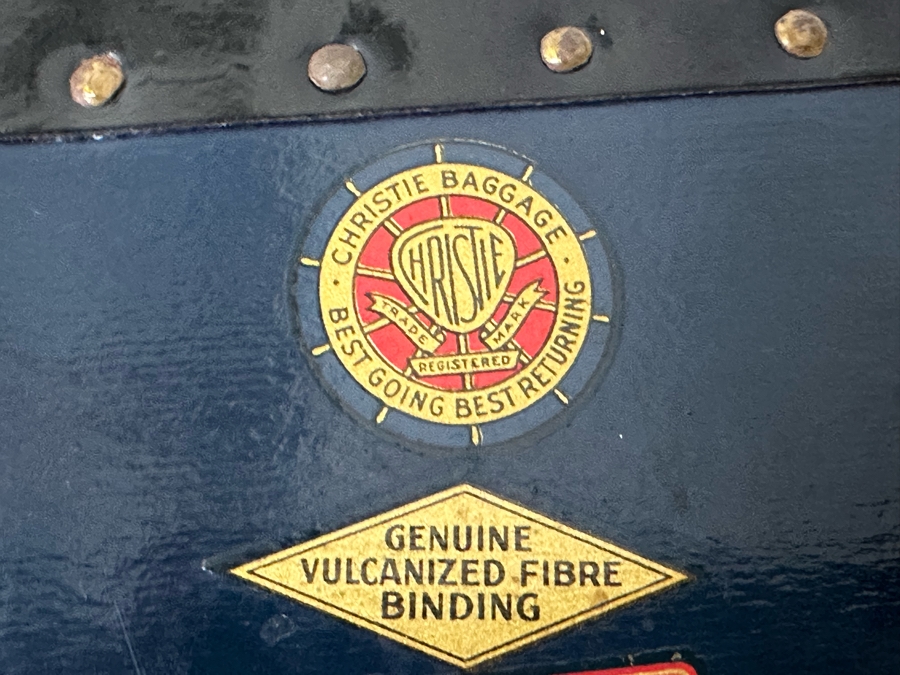 Vintage Christie Baggage Steamer Trunk Luggage 36W X 15D X 22H [Photo 8]