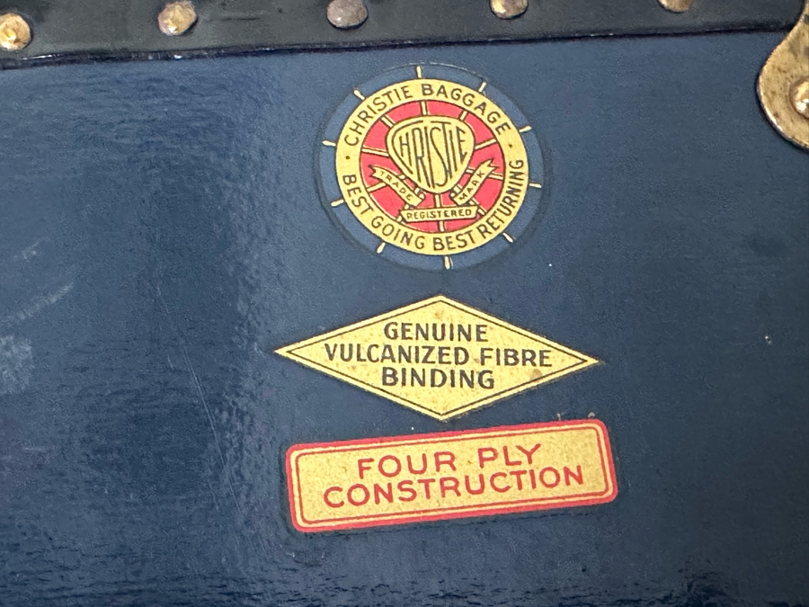 Vintage Christie Baggage Steamer Trunk Luggage 36W X 15D X 22H [Photo 7]