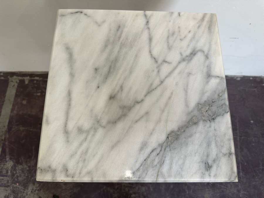 Vintage Centurion Marble Top Wooden Side Table 14W X 29H [Photo 6]