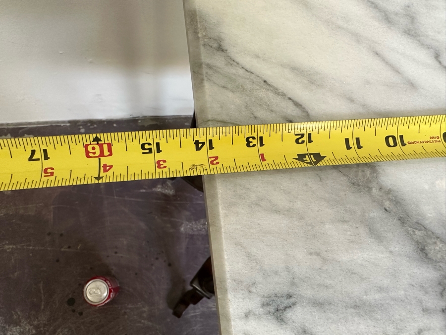 Vintage Centurion Marble Top Wooden Side Table 14W X 29H [Photo 8]