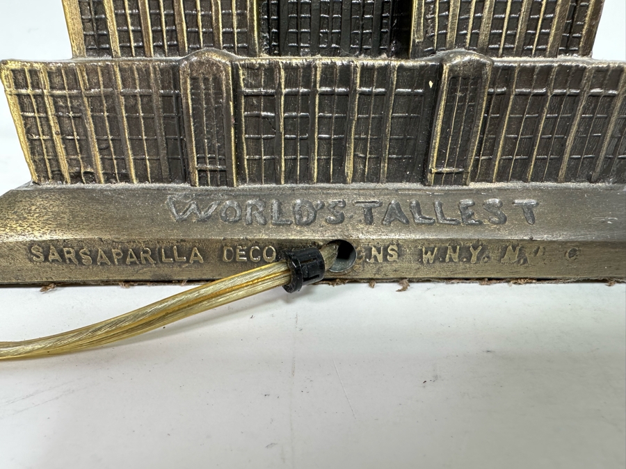 Vintage Metal Empire State Building Sculptural Light By Sarsaparilla Deco Designs 7W X 19H [Photo 14]