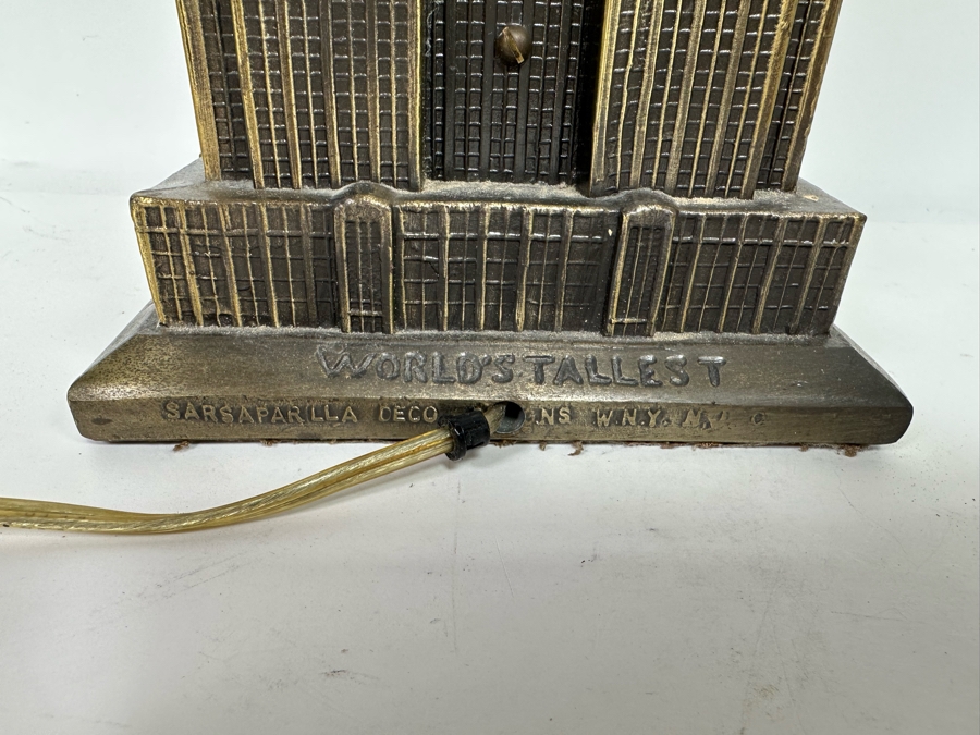 Vintage Metal Empire State Building Sculptural Light By Sarsaparilla Deco Designs 7W X 19H [Photo 12]