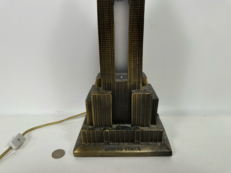 Vintage Metal Empire State Building Sculptural Light By Sarsaparilla Deco Designs 7W X 19H [Photo 6]