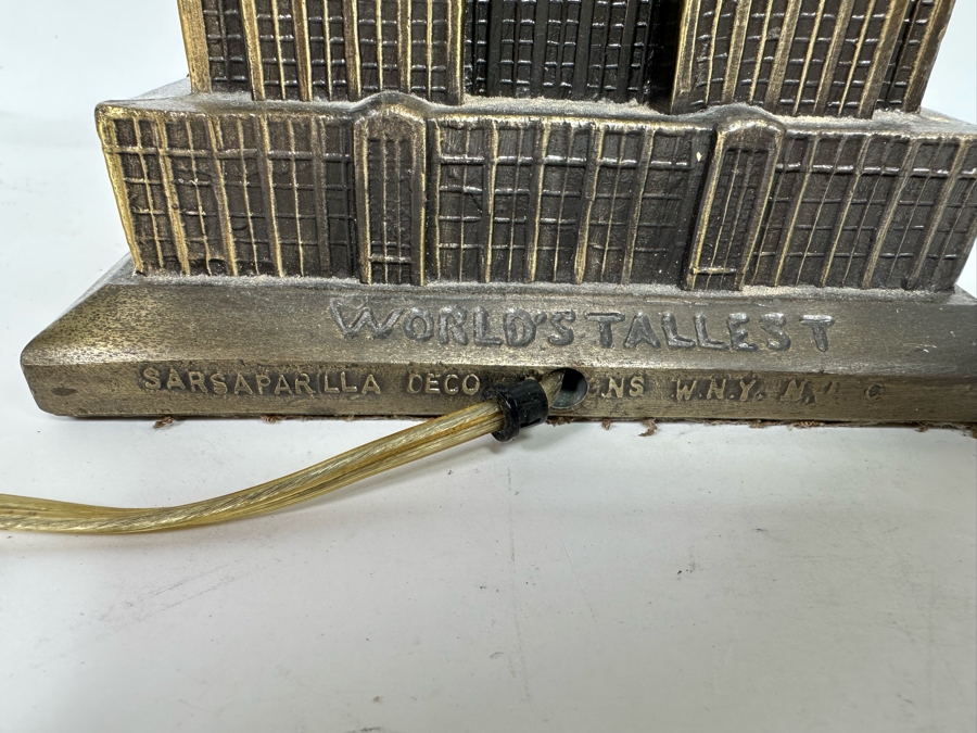 Vintage Metal Empire State Building Sculptural Light By Sarsaparilla Deco Designs 7W X 19H [Photo 11]