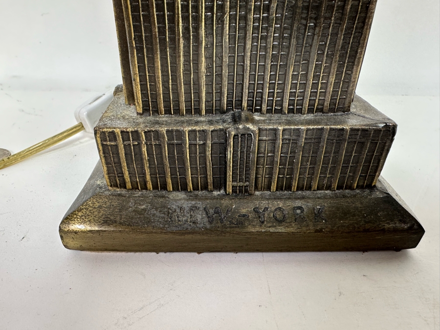 Vintage Metal Empire State Building Sculptural Light By Sarsaparilla Deco Designs 7W X 19H [Photo 10]