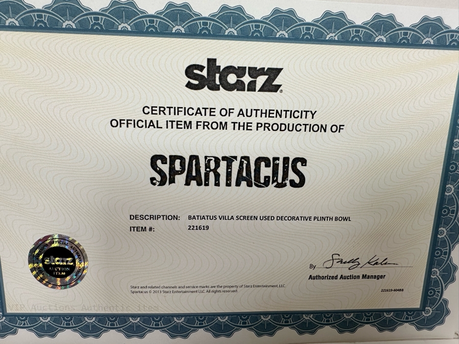 Movie Prop From Spartacus Plinth Bowl 6.5W X 3.25H [Photo 9]