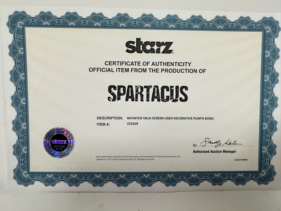 Movie Prop From Spartacus Plinth Bowl 6.5W X 3.25H [Photo 7]