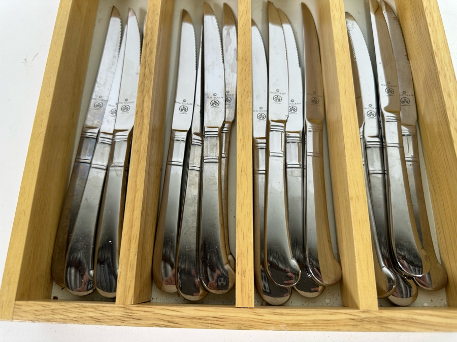 Pfaltzgraff Steak Knives Set Of 16 With Wooden Storage Tray [Photo 5]