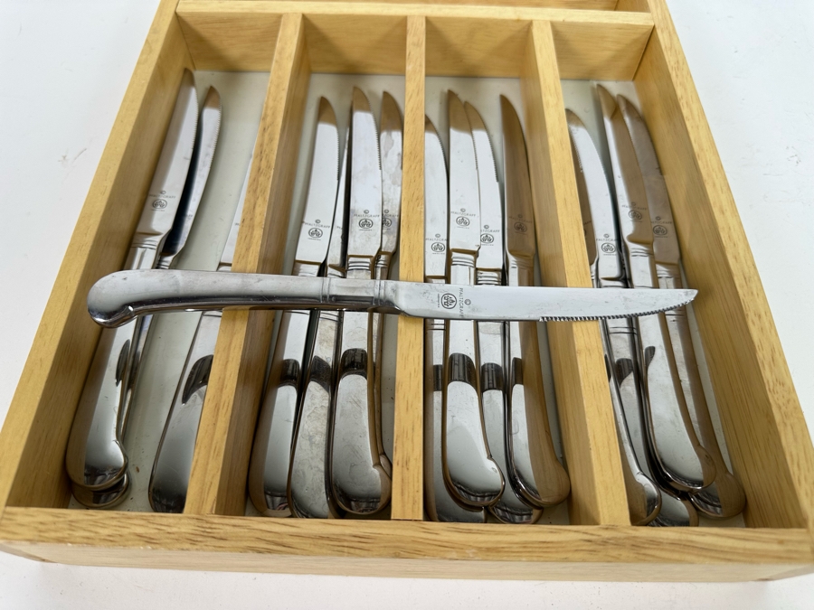 Pfaltzgraff Steak Knives Set Of 16 With Wooden Storage Tray [Photo 7]