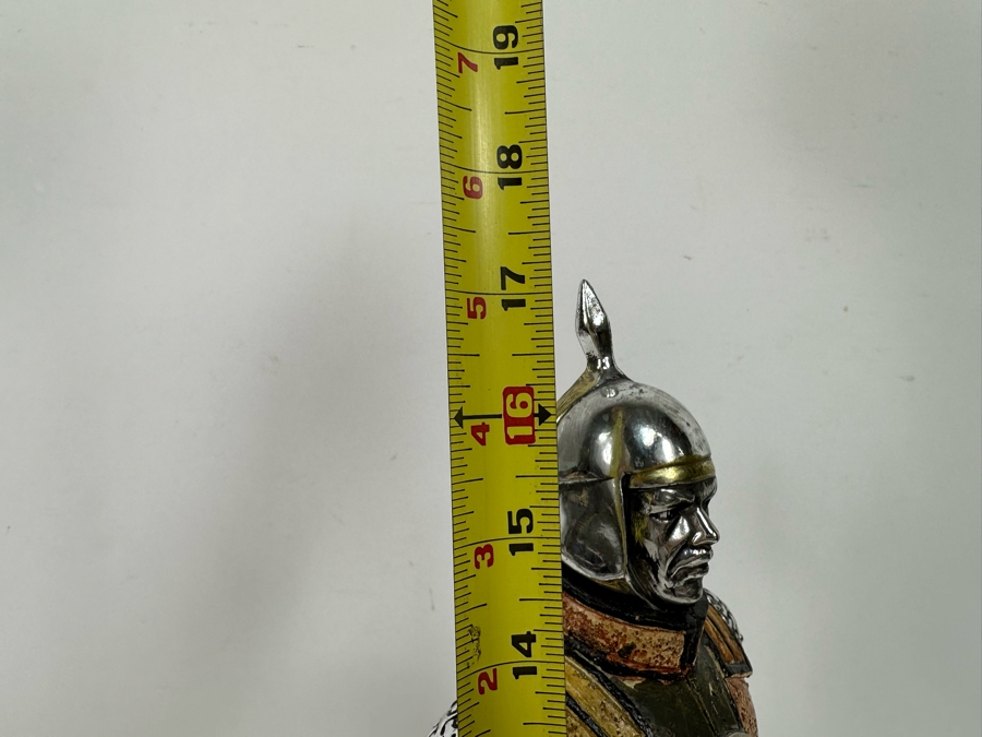 Decorative Mongol Warrior Figure Cast In Cold Resin 17H [Photo 9]