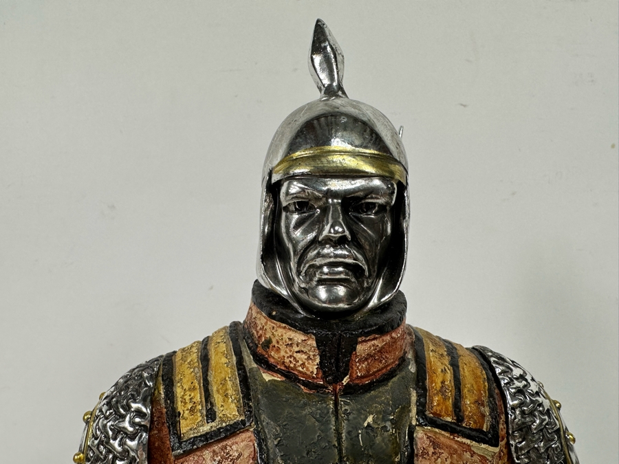 Decorative Mongol Warrior Figure Cast In Cold Resin 17H [Photo 5]