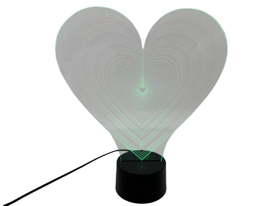 Heart Shape Multi-Color LED Light 11H [Photo 1]