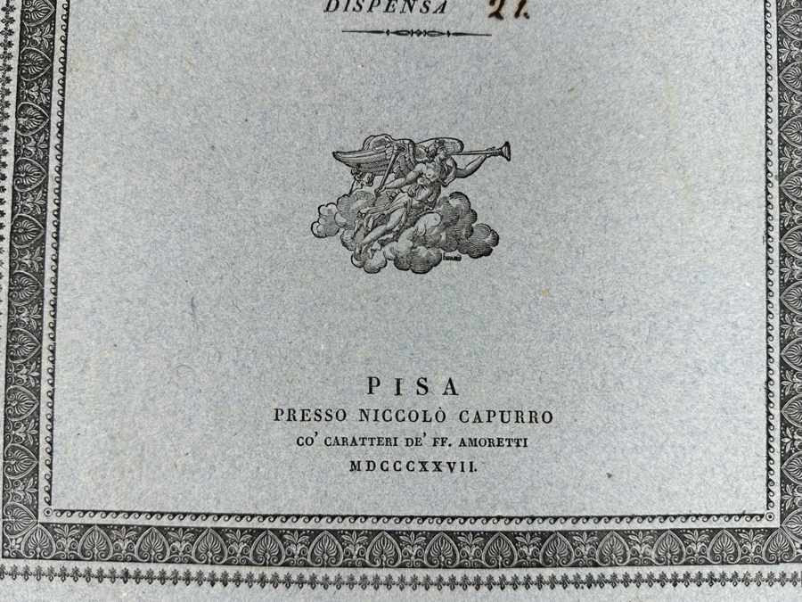 Giorgio Gallesio (1772-1839, Italian Botanist) Pomona Italiana, Ossia Trattato Degli Alberi Fruttiferi (Treatise On Fruit Trees) Original Antique Hand-Colored Engraving From Folio Incl Text Describing Fruit Framed 13.5 X 19 RARE $600+ [Photo 15]