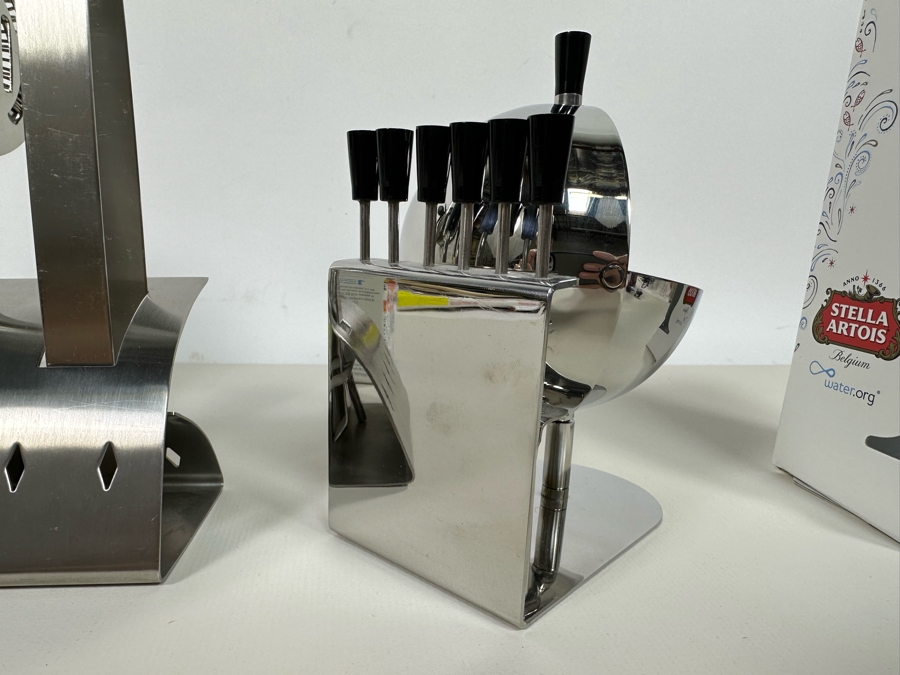 Modernist Design Barware Plus Pair Of New Stella Artois Footed Glasses [Photo 18]