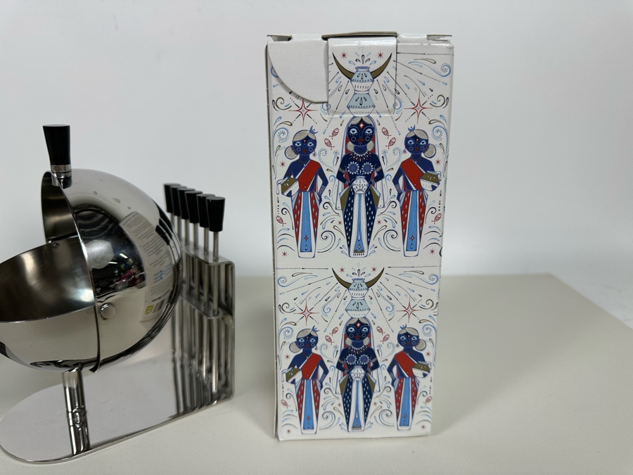 Modernist Design Barware Plus Pair Of New Stella Artois Footed Glasses [Photo 10]