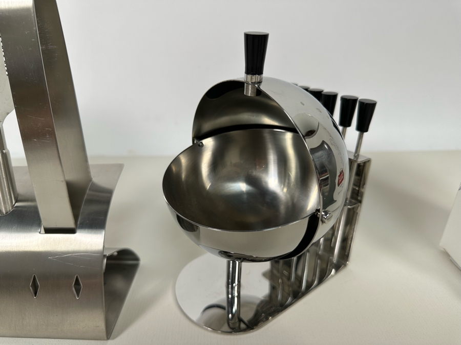 Modernist Design Barware Plus Pair Of New Stella Artois Footed Glasses [Photo 16]