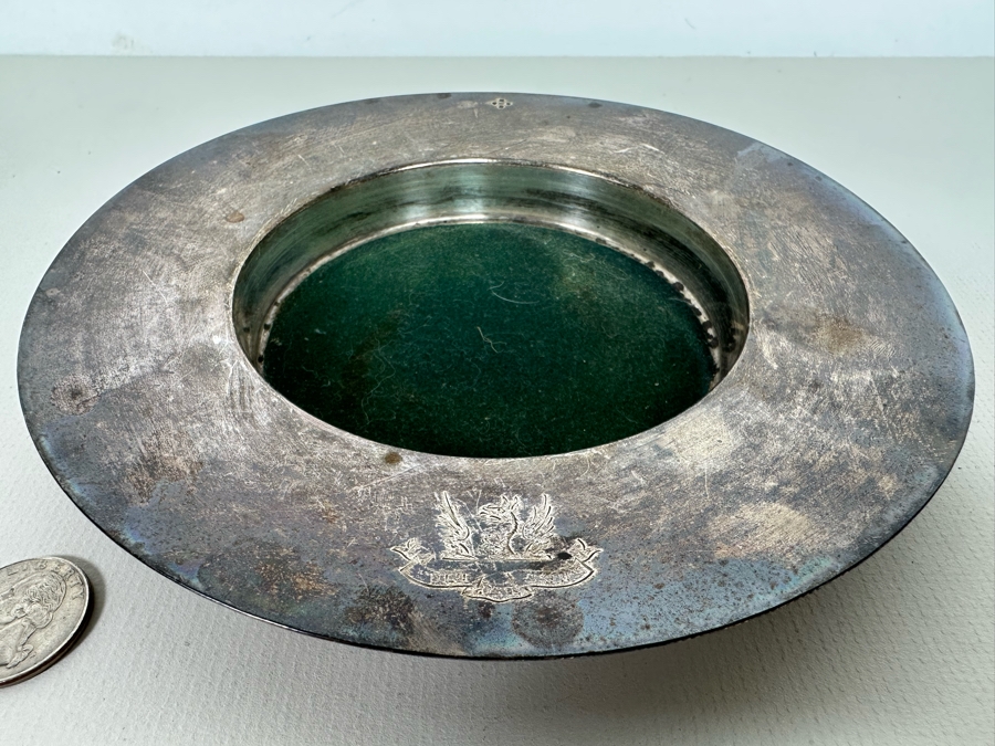 Antique English Hallmarked Sterling Silver Wine Bottle Coaster 7.5W 213.6g [Photo 4]