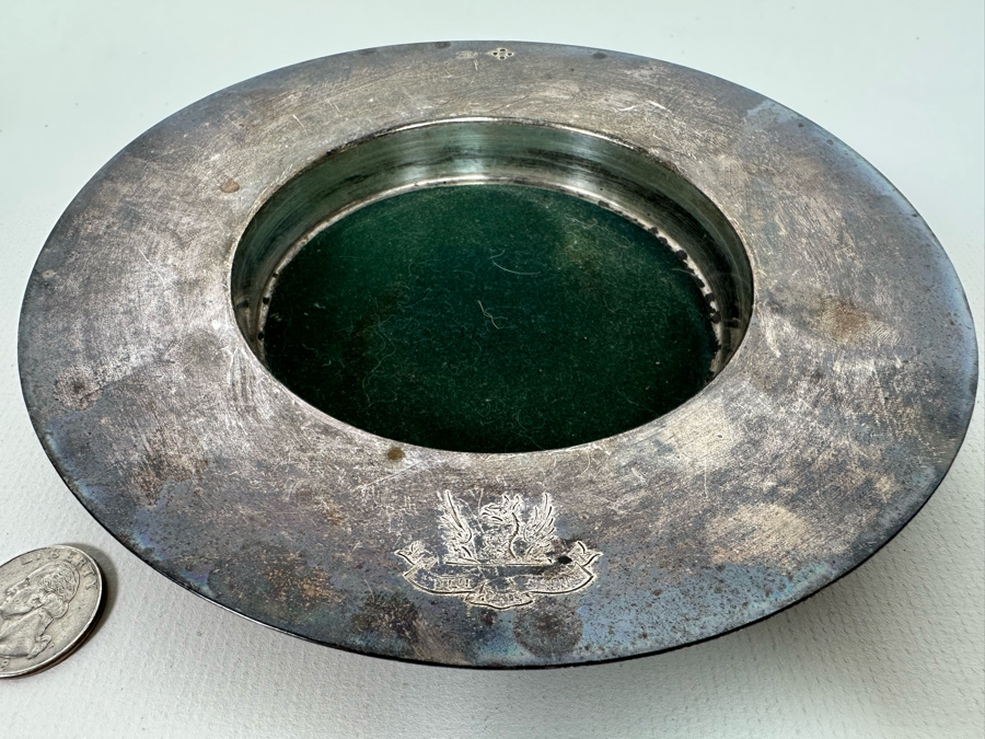 Antique English Hallmarked Sterling Silver Wine Bottle Coaster 7.5W 213.6g [Photo 3]