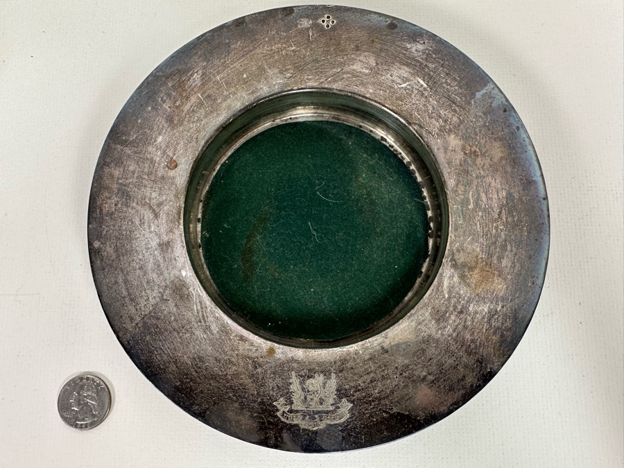 Antique English Hallmarked Sterling Silver Wine Bottle Coaster 7.5W 213.6g [Photo 5]