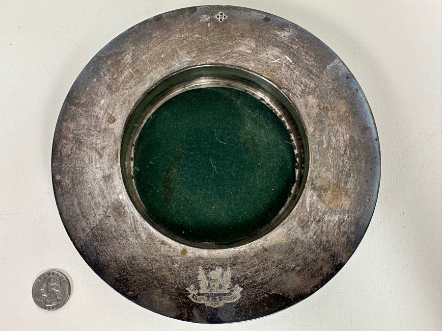 Antique English Hallmarked Sterling Silver Wine Bottle Coaster 7.5W 213.6g [Photo 6]