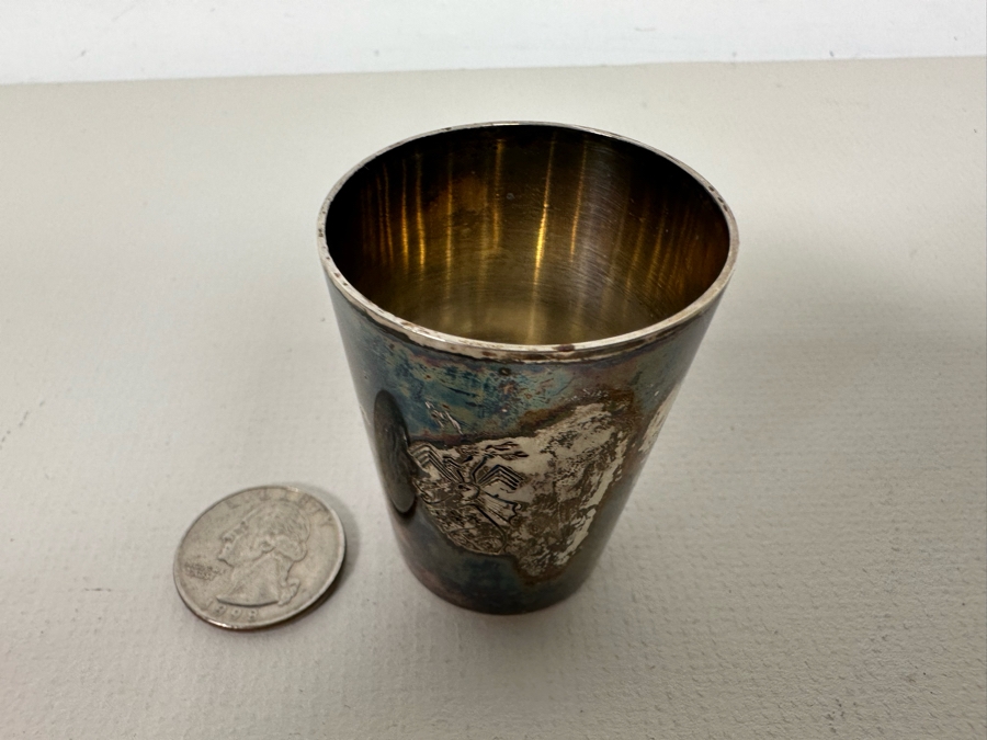 835 Silver Hallmarked Shot Glass 28.9g [Photo 6]