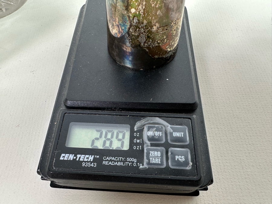 835 Silver Hallmarked Shot Glass 28.9g [Photo 13]