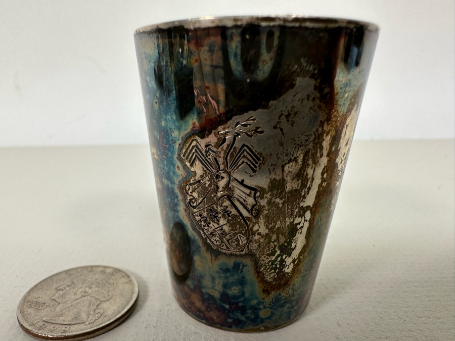 835 Silver Hallmarked Shot Glass 28.9g [Photo 3]