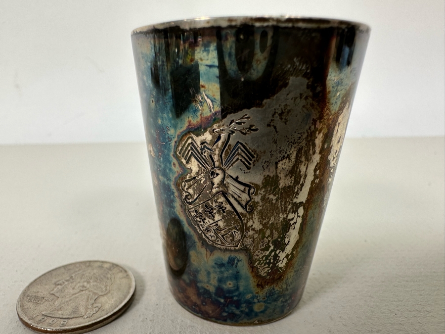 835 Silver Hallmarked Shot Glass 28.9g [Photo 2]