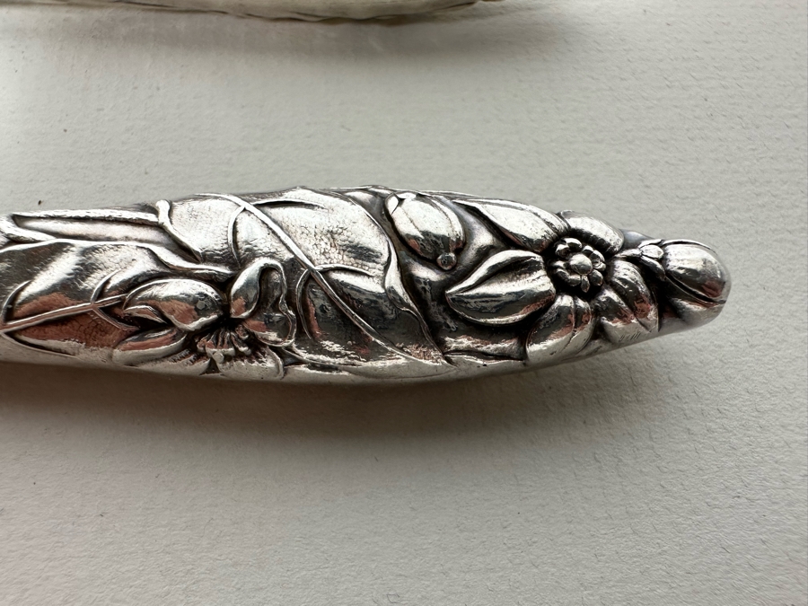 Pair Of Sterling Silver Handle Greenleaf & Crosby Co Florida Cheese Knives [Photo 6]