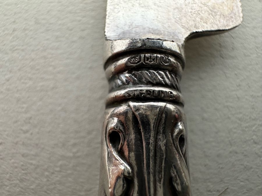 Pair Of Sterling Silver Handle Greenleaf & Crosby Co Florida Cheese Knives [Photo 10]