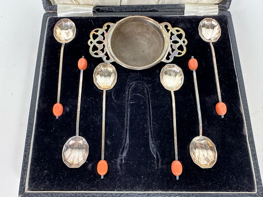 Vintage English Silverplate Tea Coffee Spoons Set With Presentation Box [Photo 3]