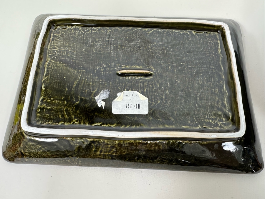 Pair Of Gump's Glazed Pottery Bowls 7W And Set Of Four Glazed Serving Trays 11 X 8  [Photo 9]