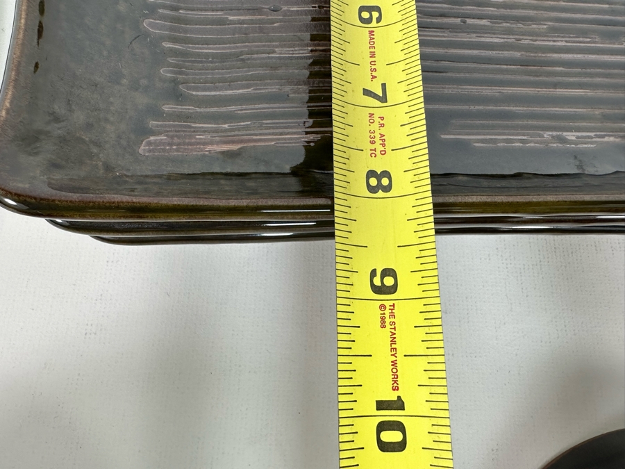 Pair Of Gump's Glazed Pottery Bowls 7W And Set Of Four Glazed Serving Trays 11 X 8  [Photo 12]