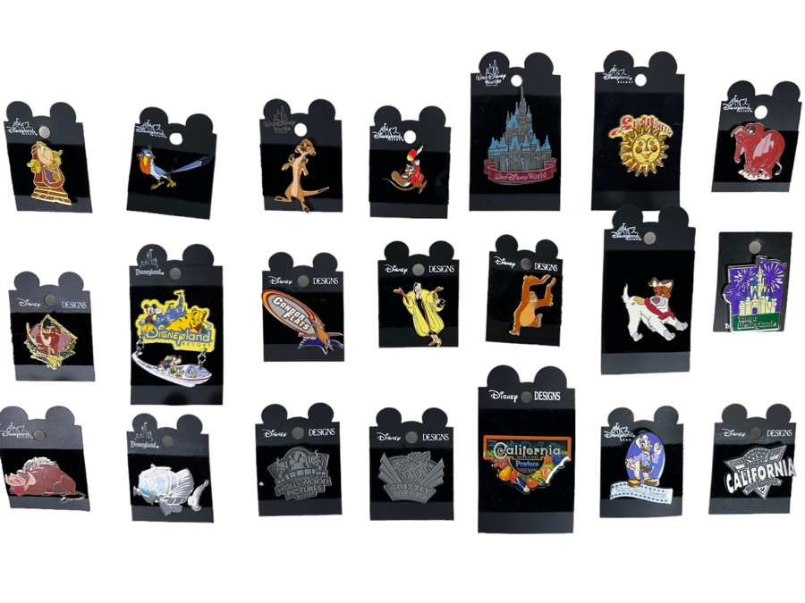21 Vintage Disney Trading Pins New On Cards [Photo 1]
