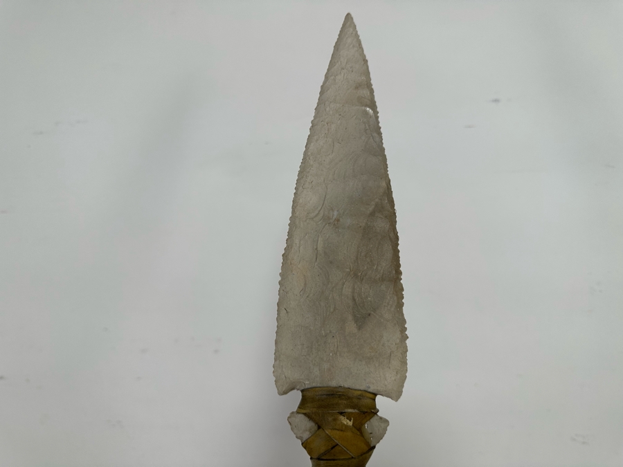 Vintage Native American Beaded Spear With Large Arrowhead 75L See Photos [Photo 15]