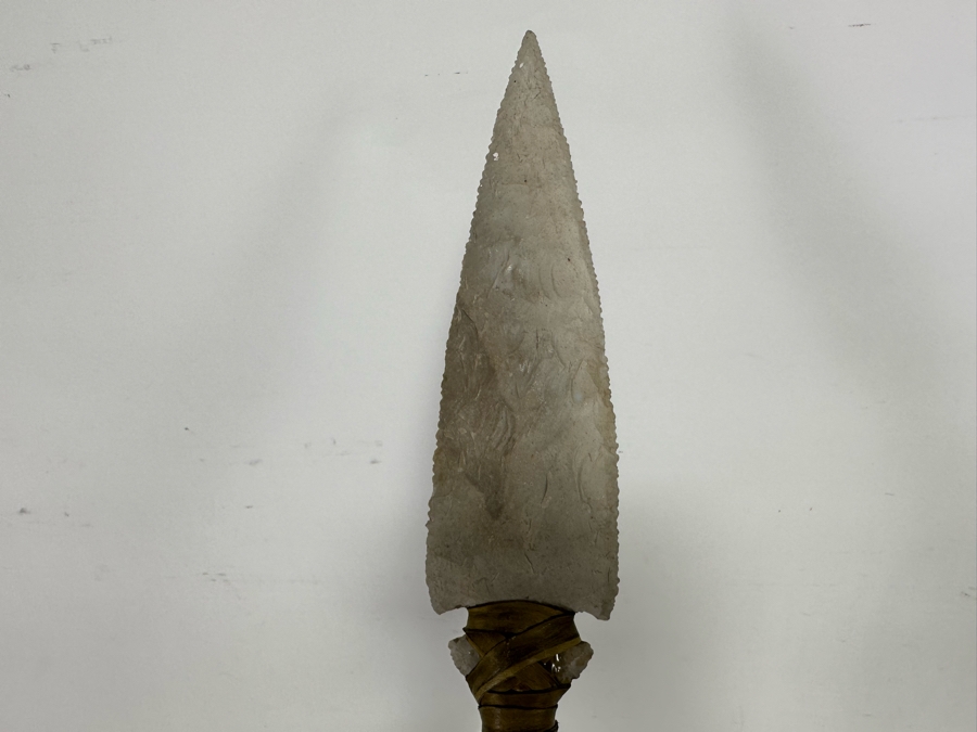 Vintage Native American Beaded Spear With Large Arrowhead 75L See Photos [Photo 12]