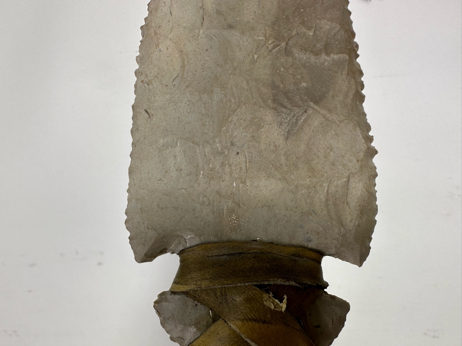 Vintage Native American Beaded Spear With Large Arrowhead 75L See Photos [Photo 16]