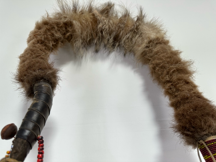 Vintage Native American Beaded Coup Stick - See Photos For Details 80'L [Photo 15]