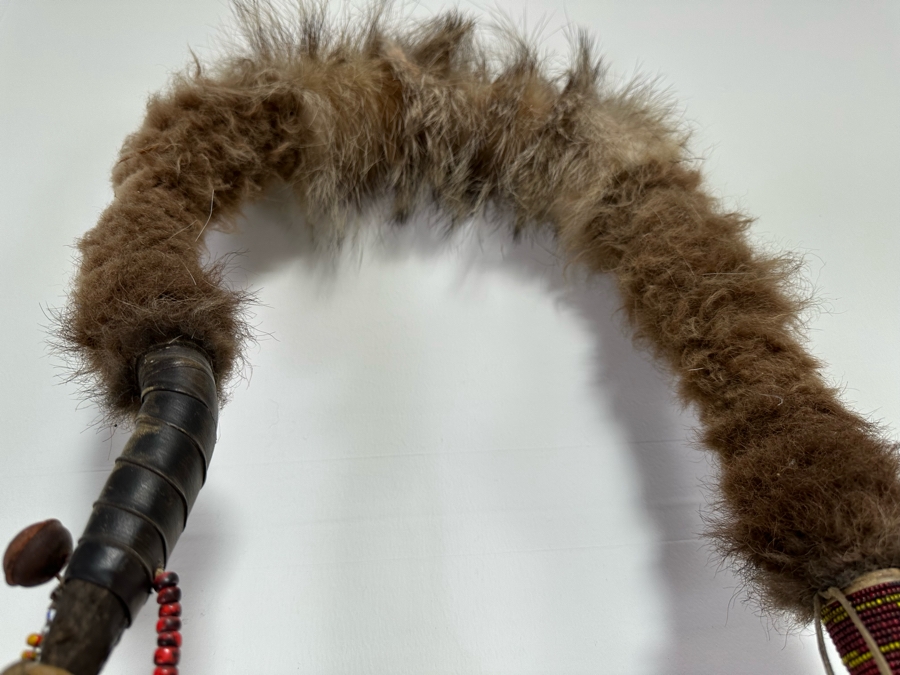 Vintage Native American Beaded Coup Stick - See Photos For Details 80'L [Photo 16]
