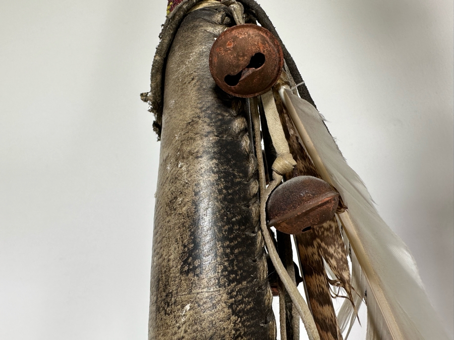 Vintage Native American Beaded Coup Stick - See Photos For Details 80'L [Photo 22]